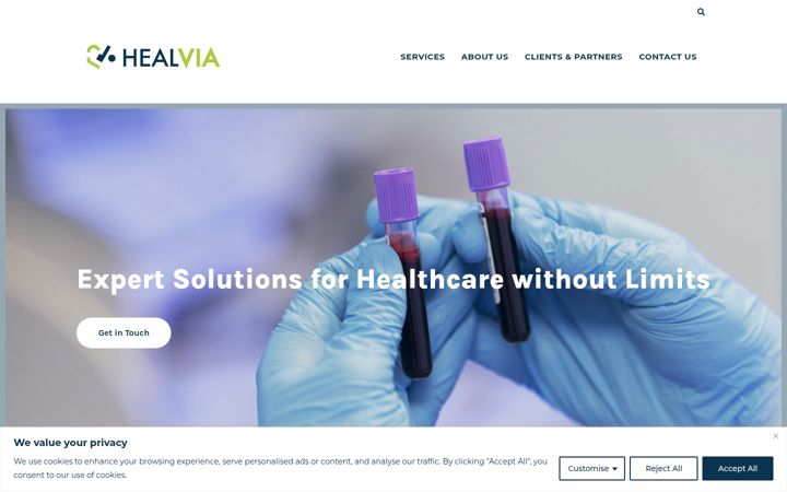 Screenshot of healvia.com