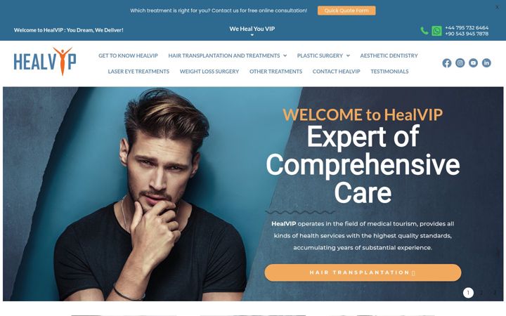 Screenshot of healvip.com