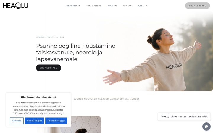 Screenshot of heaolu.ee