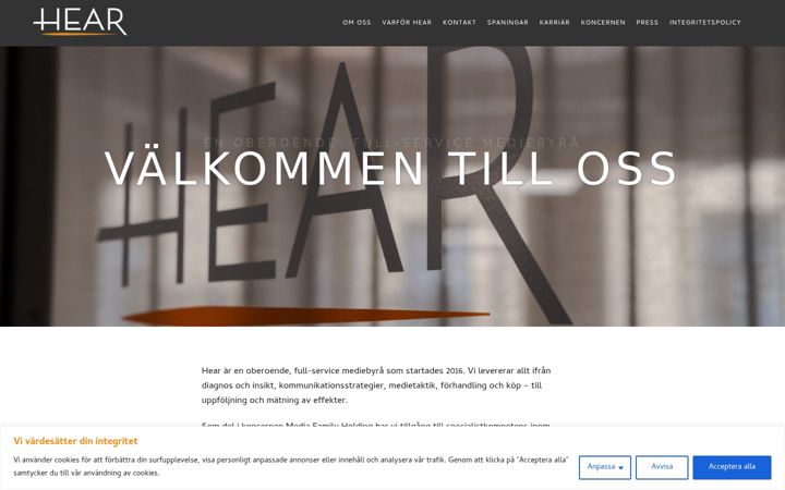Screenshot of hear.se