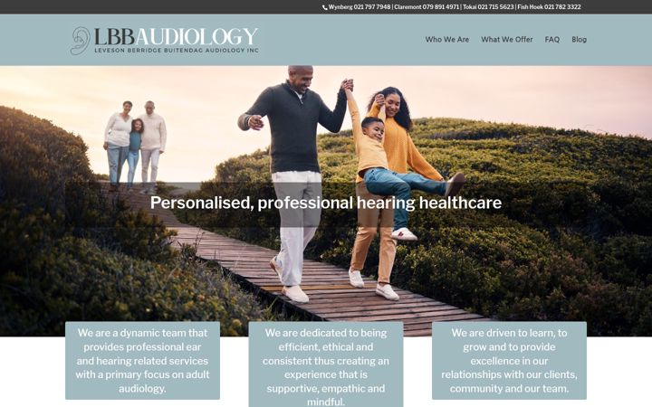 Screenshot of hearingclinic.co.za