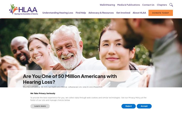 Screenshot of hearingloss.org