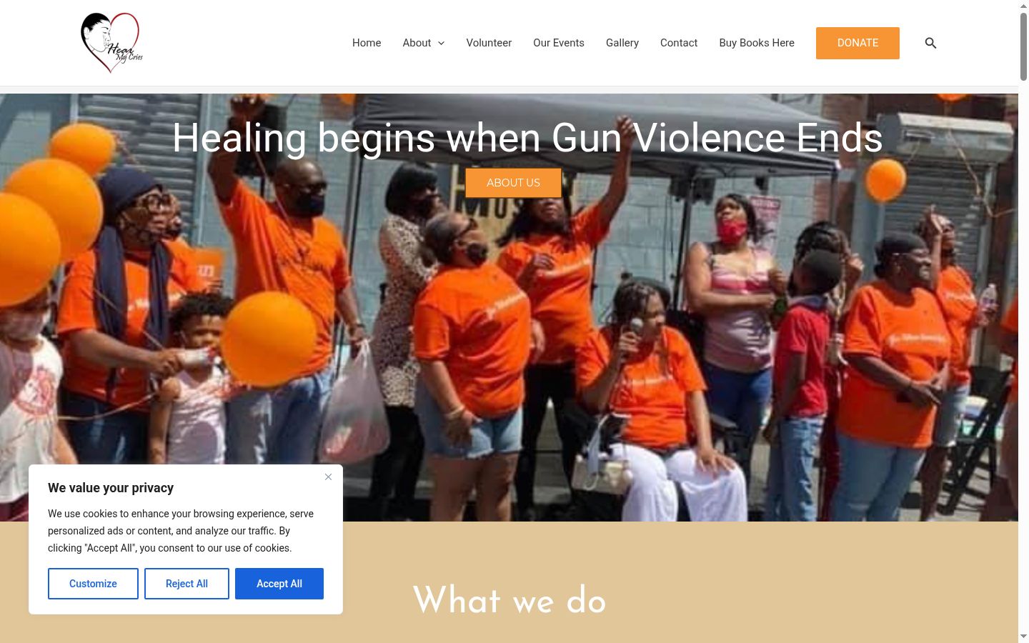 Screenshot des Einwilligungsbanners vor jeglicher Interaktion