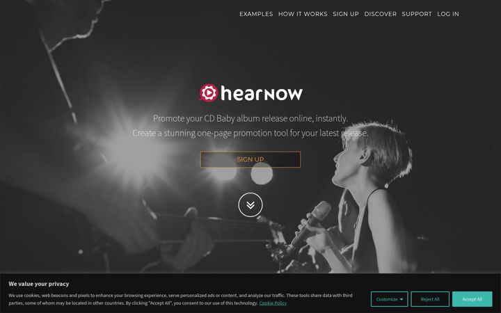 Ekrānuzņēmums no hearnow.com