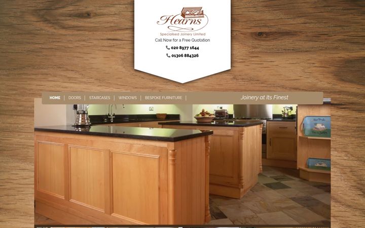 Screenshot of hearnsjoinery.co.uk