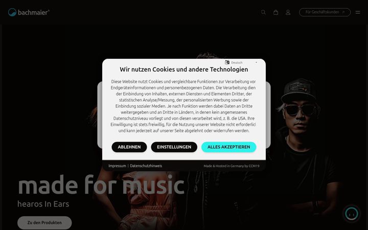 Screenshot of hearos.de