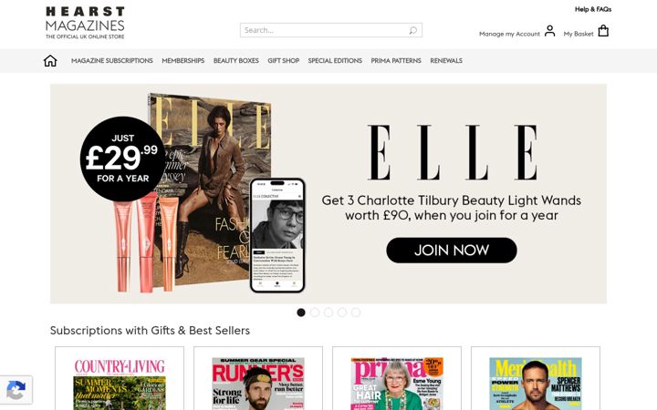 Screenshot of hearstmagazines.co.uk
