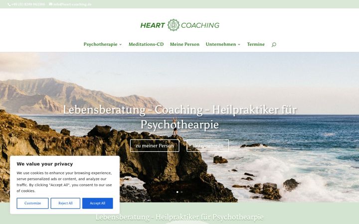 Snímek obrazovky heart-coaching.de