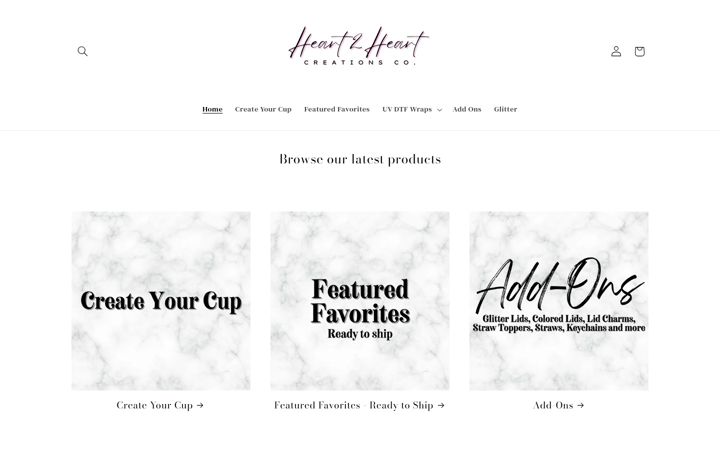 Screenshot of heart2heartcreations.com