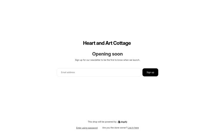 Screenshot of heartandartcottage.com