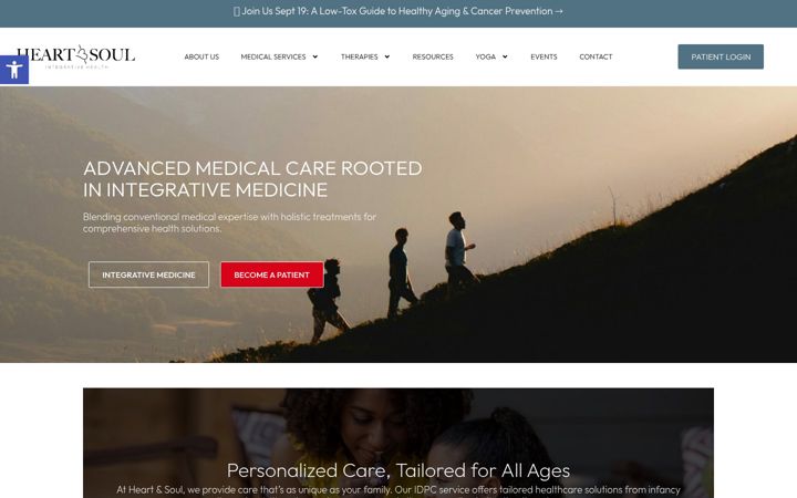 Screenshot of heartandsoulintegrativehealth.com