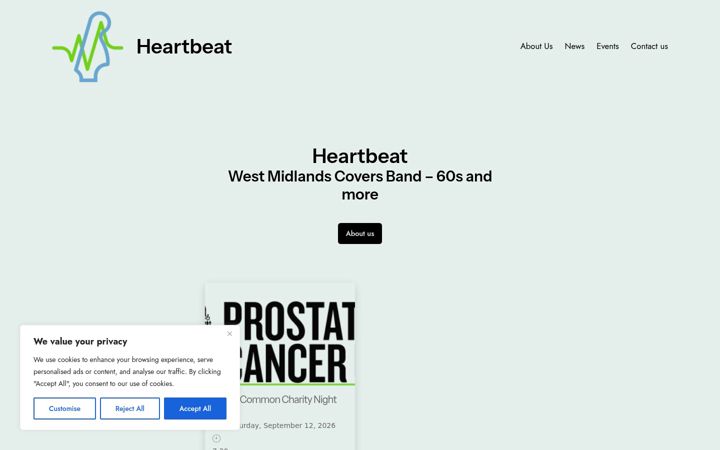 Screenshot of heartbeatband.info