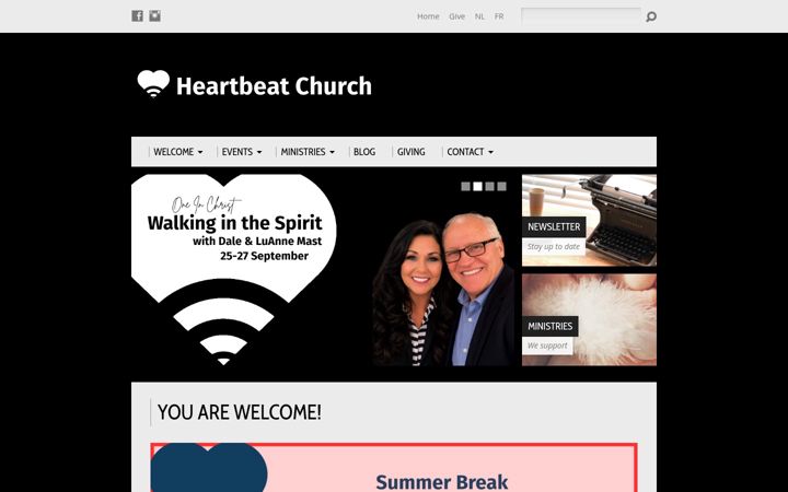 Screenshot ta' heartbeatchurch.be