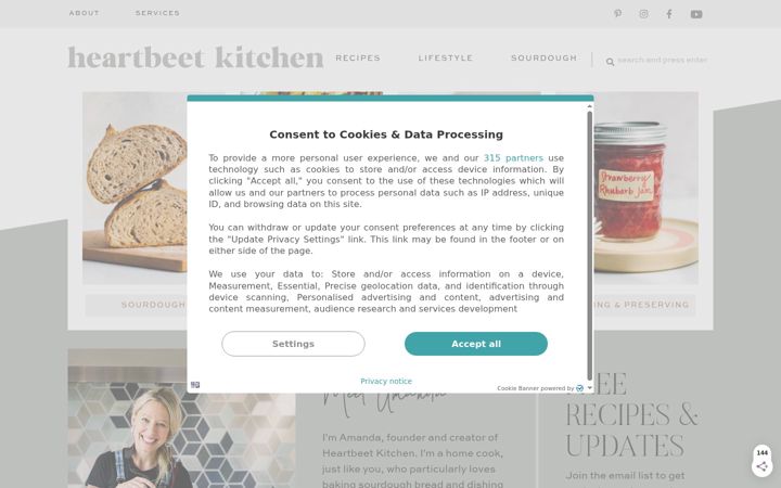 Screenshot of heartbeetkitchen.com