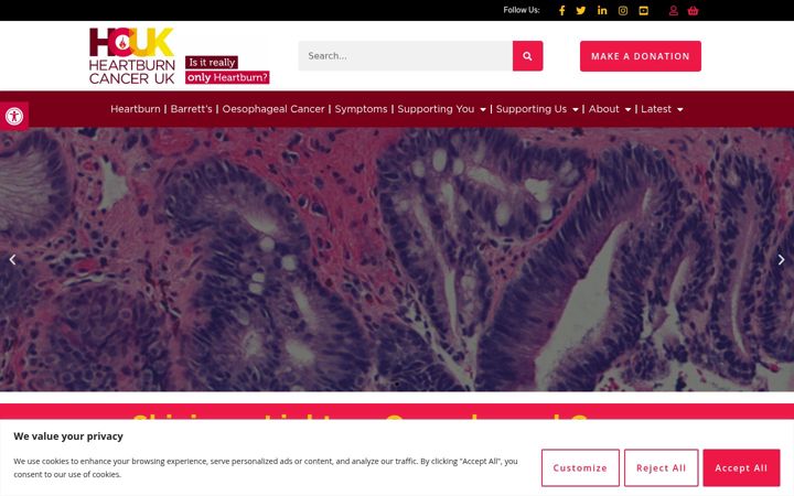 Screenshot of heartburncanceruk.org