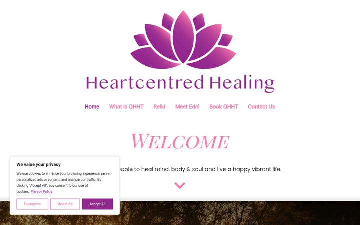 Screenshot of heartcentredhealing.ie