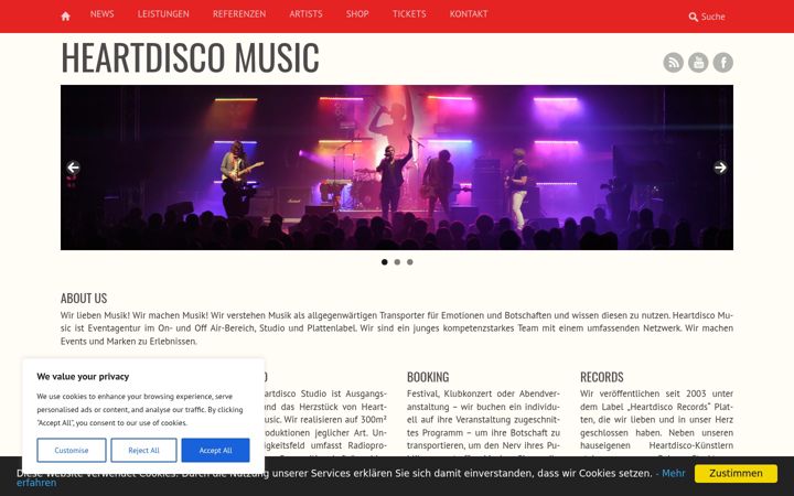 Screenshot of heartdisco.de