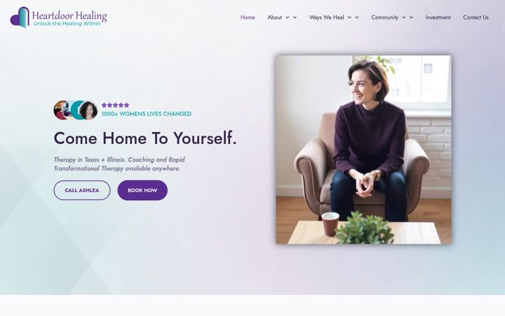 Screenshot of heartdoorhealing.com