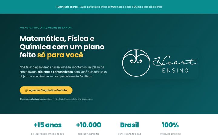 Screenshot of heartensino.com.br