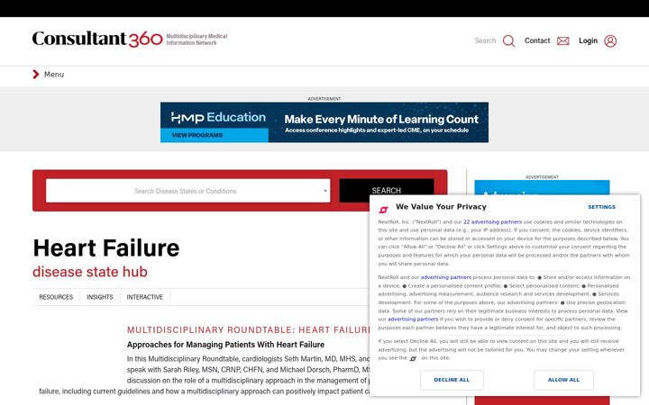 Screenshot of heartfailure360.com