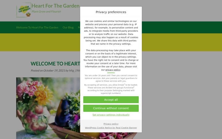 Screenshot of heartforthegarden.com