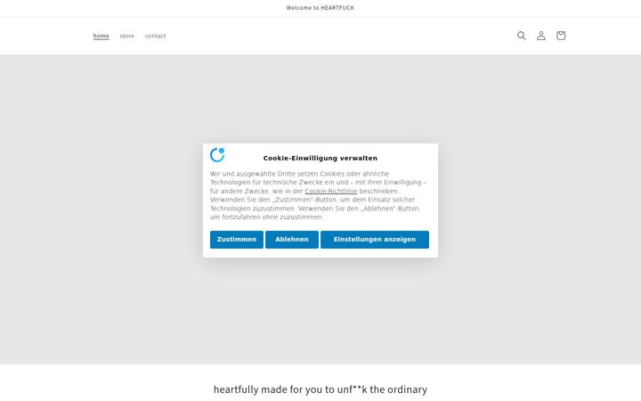 Screenshot of heartfuck-store.com