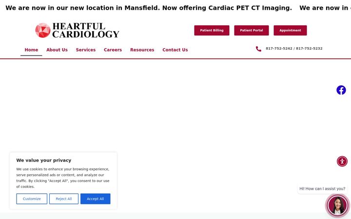 Screenshot of heartfulcardiology.com
