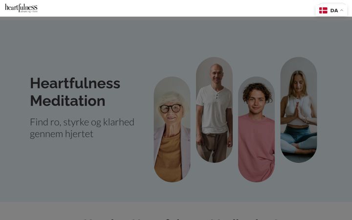 Screenshot of heartfulnessmeditation.dk