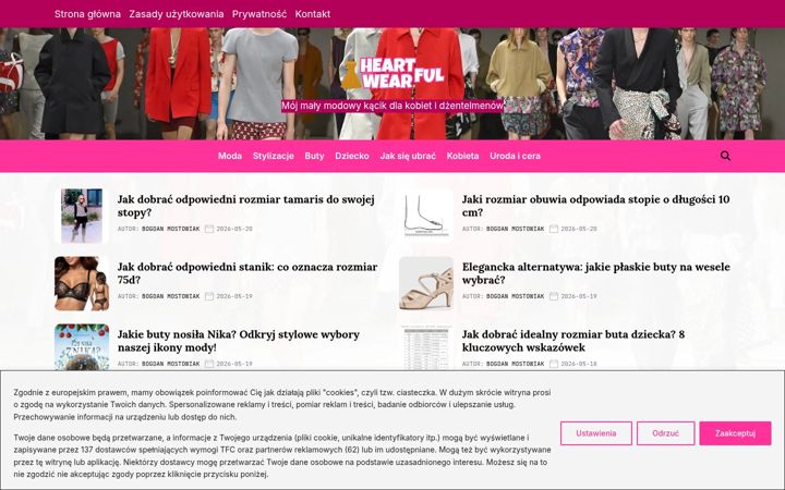 Screenshot of heartfulwear.pl