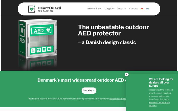 Snimka zaslona za heartguard.dk