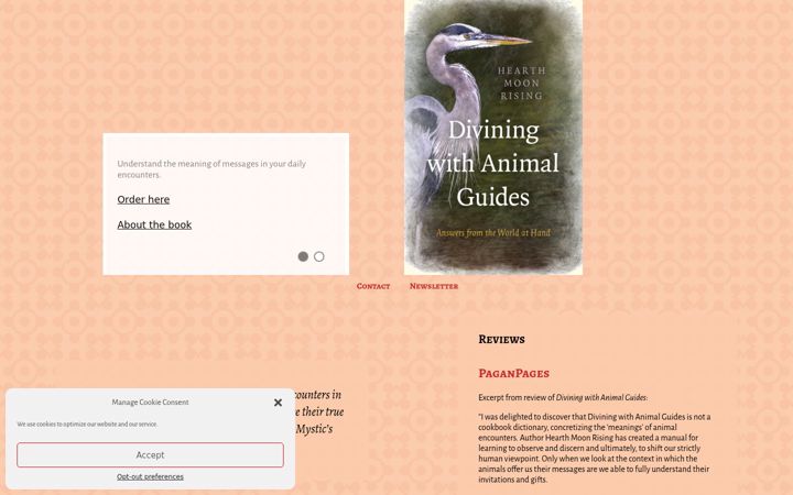 Screenshot of hearthmoonrising.com