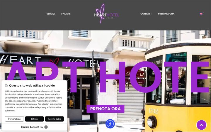 Screenshot of hearthotelmilano.it