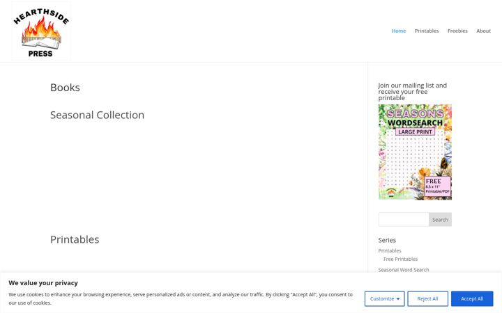 Screenshot of hearthsidepress.com