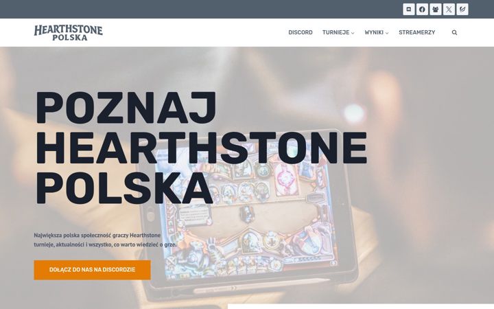 Captura de ecrã de hearthstonepolska.pl