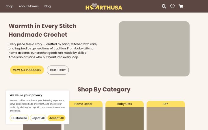 Screenshot of hearthusa.com