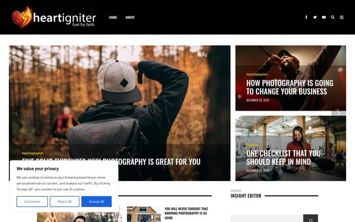 Screenshot of heartigniter.com