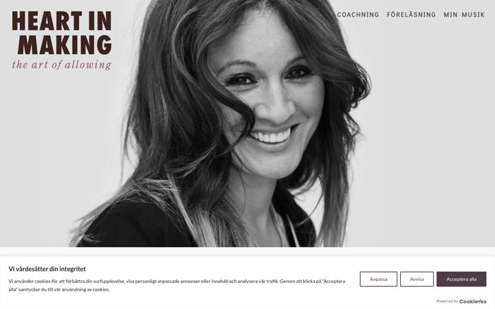 Screenshot of heartinmaking.se