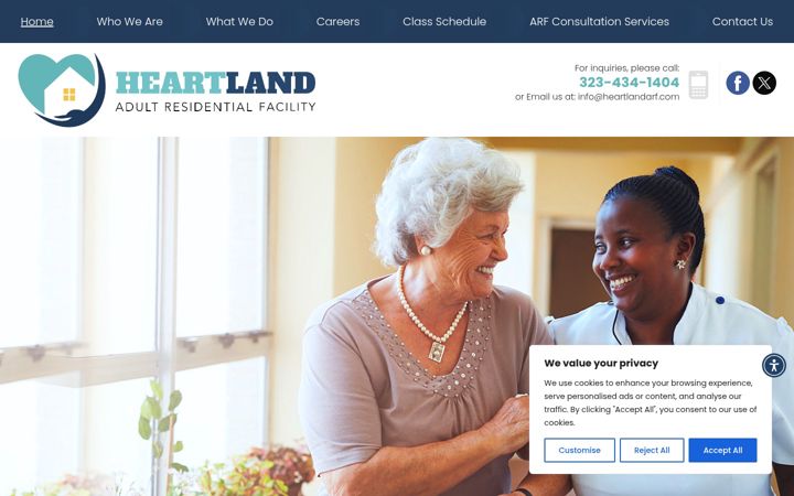 Screenshot of heartlandarf.com
