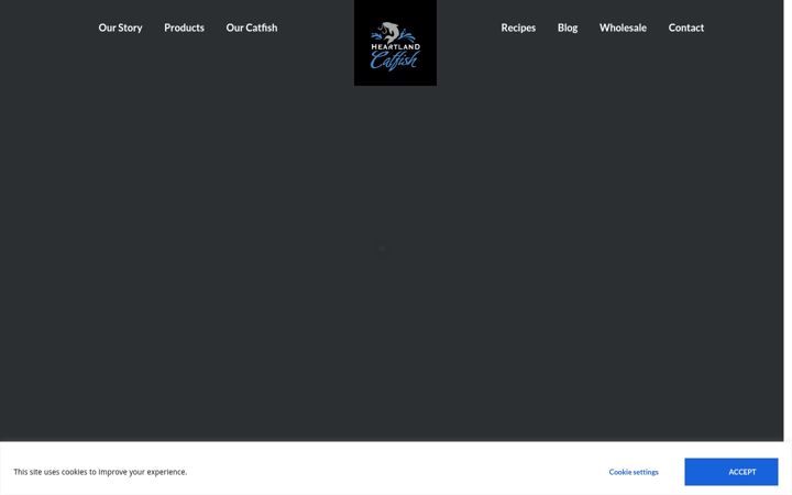 Screenshot of heartlandcatfish.com