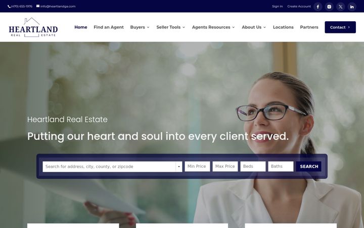 Screenshot of heartlandga.com