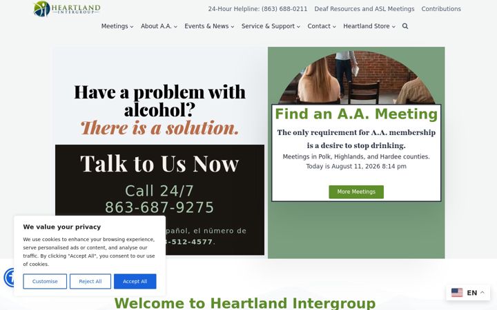 Screenshot of heartlandintergroup.org