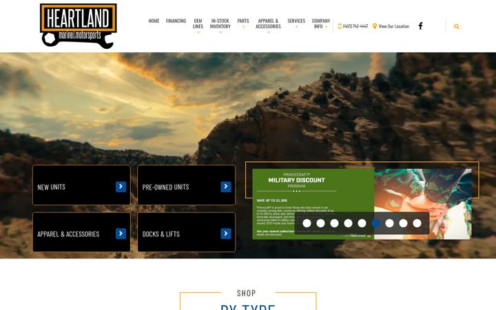 Screenshot of heartlandmarine.ca