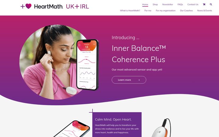 Screenshot of heartmath.co.uk
