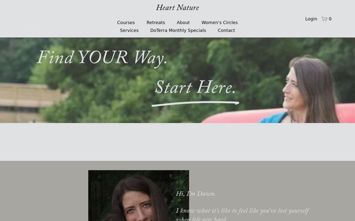 Screenshot of heartnature.life