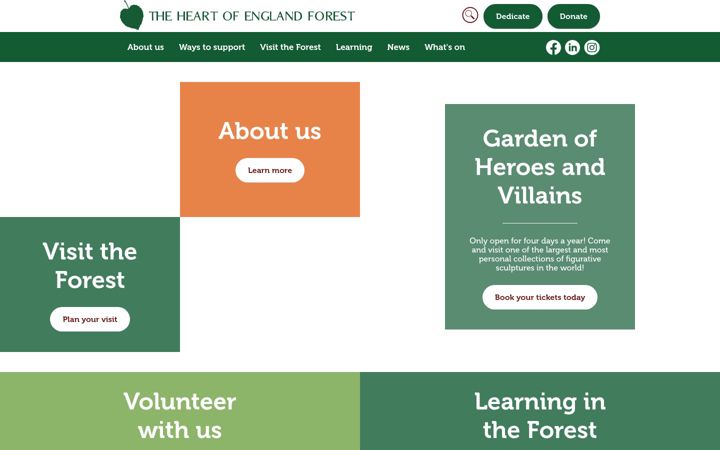 Screenshot of heartofenglandforest.org