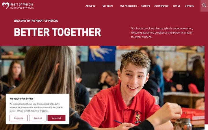 Screenshot of heartofmercia.org.uk