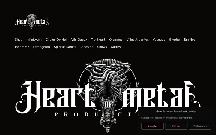 Screenshot of heartofmetalproduction.com