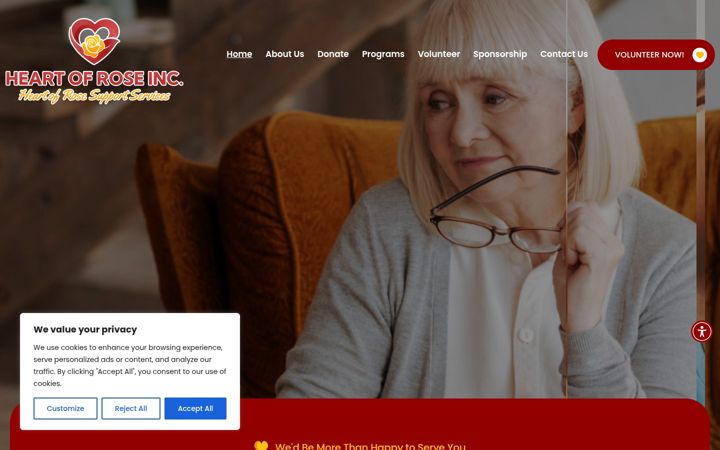 Screenshot of heartofrose.org