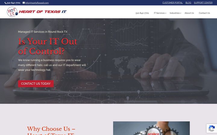 Screenshot of heartoftexasit.com