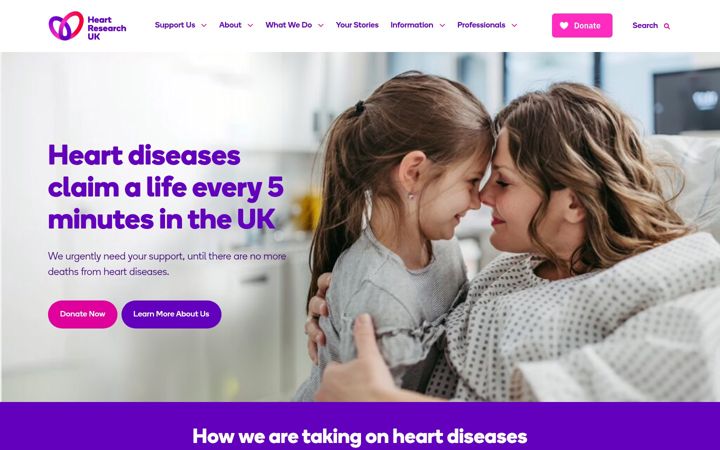 Screenshot of heartresearch.org.uk